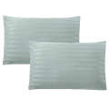 Couverture de boîtier de l&#39;hôtel Taie d&#39;oreiller à rayures de satin 100% polyester